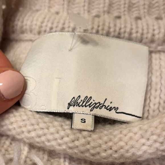 3.1 Philip Lim Cream Wool Fringe Sleeveless Sweater Sz Small - Picture 5 of 10